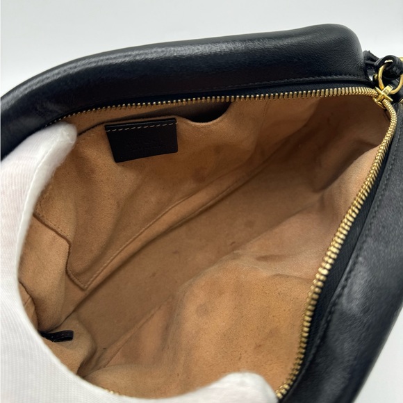 Gucci Monogram Matelasse Diagonal Small GG Marmont Chain Shoulder Bag Beige - Picture 15 of 16